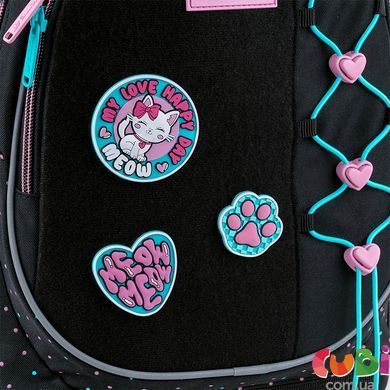Набір рюкзак + пенал +сумка для взуття Kite 724 Pretty Kitty (SET_K26-724S-1), Чорний