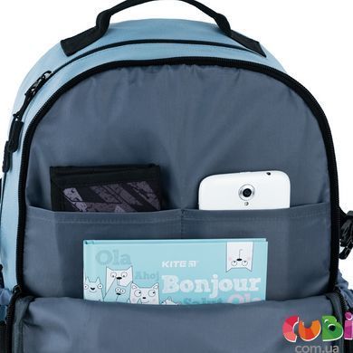 Рюкзак GoPack Education 186 для подростков, голубой, комбинированый