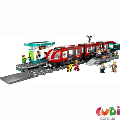 Конструктор дитячий Lego Трамвай і вокзал у центрі міста (60423)