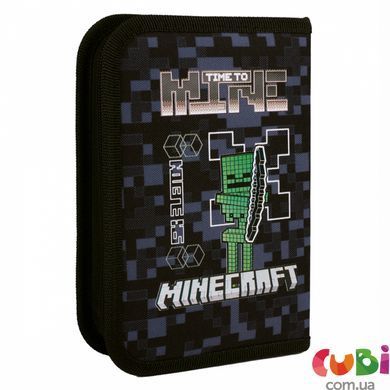 Пенал жесткий YES одинарный без клапана HP-02 Minecraft Alpha (533655), комбинированый