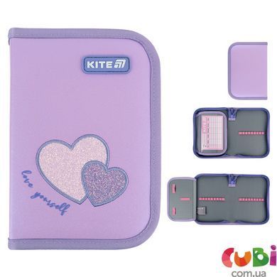 Пенал без наповнення Kite Sweetheart K25-621-1, 1 відділення, 1 відворот, комбінований