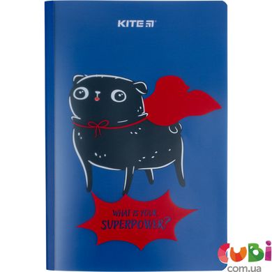 Блокнот пластиковый Kite Weird dog, А5+, 40 листов, ячейка (K22-460-1)