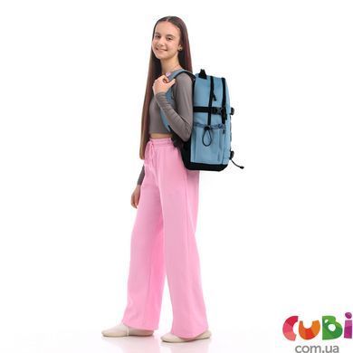 Рюкзак GoPack Education 186 для подростков, голубой, комбинированый