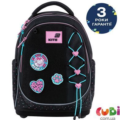 Набір рюкзак + пенал +сумка для взуття Kite 724 Pretty Kitty (SET_K26-724S-1), Чорний