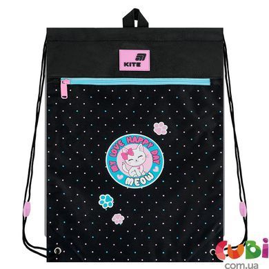 Набір рюкзак + пенал +сумка для взуття Kite 724 Pretty Kitty (SET_K26-724S-1), Чорний
