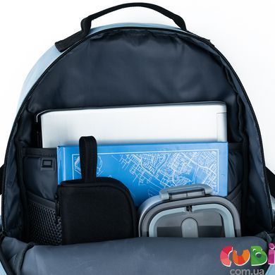 Рюкзак GoPack Education 186 для подростков, голубой, комбинированый