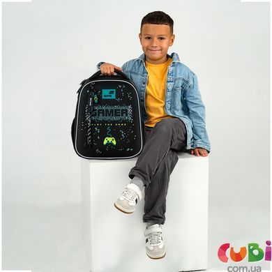 Рюкзак Kite Education каркасний 555 Play the Game (K26-555S-9), Чорний