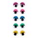 Глазки SANTI самоклеящиеся с ресницами, круглые, цветные, d-15мм, 30 шт. уп., 954649