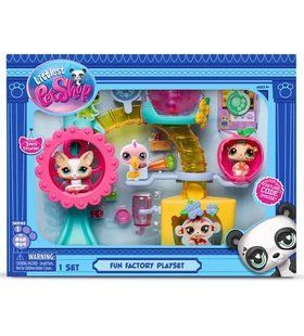 Ігровий набір LITTLEST PET SHOP &ndash; ФАБРИКА РОЗВАГ (2 фігурки, фабрика, аксес.), комбінований