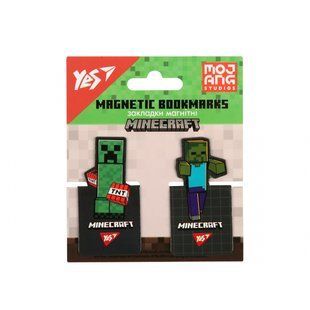Закладки магнитные YES "Minecraft", вырубка, 2 шт (708397)