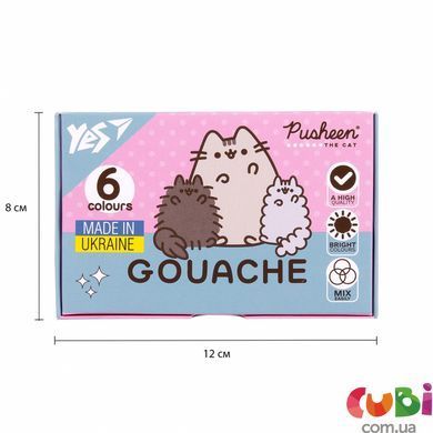 Краски гуашевые Yes Pusheen 6 цветов 20 мл (230400)