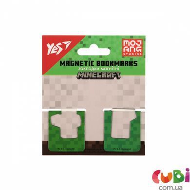 Закладки магнитные YES "Minecraft", вырубка, 2 шт (708397)