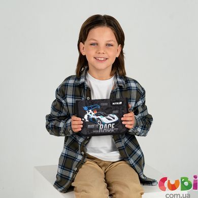 Пенал без наповнення Kite Hot Wheels HW25-621, 1 відділення, 1 відворот, комбінований
