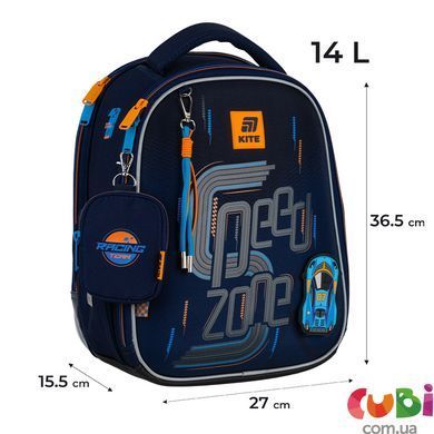 Рюкзак шкільний каркасний Kite Education Speed Zone K25-555S-3, комбінований