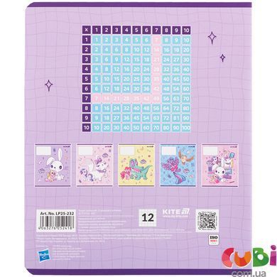 Тетрадь школьная Kite My Little Pony LP25-232, 12 листов, в клетку