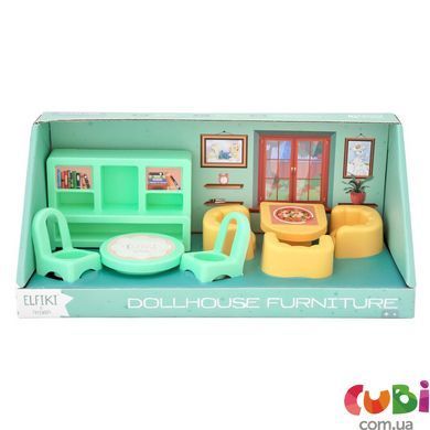 Набор мебели для кукол (гостиная) 8 предметов, ELFIKI (39789)