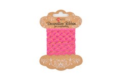 Декоративная лента "Волна розовая с золотой нитью", 2м (741380)