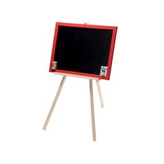 М326040 3 Дошка для малювання на трінозі двостороння магнітна з червоною рамкою