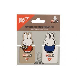 Закладки магнитные YES "Miffy", вырубка, 2 шт (708398)