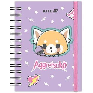 Блокнот на спирали Kite Aggretsuko AR25-229 A6, 80 листов, клетка