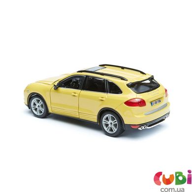 Автомодель - PORSCHE CAYENNE TURBO (ассорти белый, желтый, чёрный 1:24), Белый, желтый