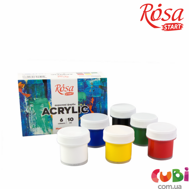 Набор акриловых красок COLOR 6&times;10мл ROSA START