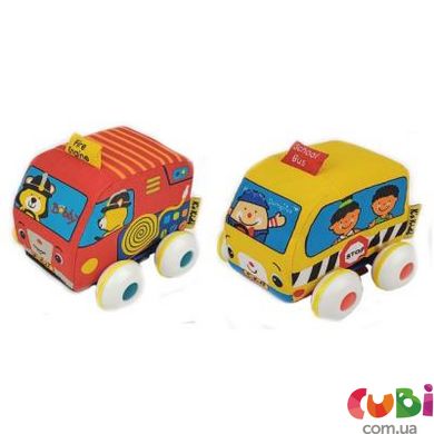 Машинки Pull-back (шкільний автобус тапожежна машина), KA10835-GB Baby K’s Kids