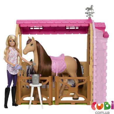 Набор Barbie Великолепный конный клуб для лошадки, HXJ44, комбинированый
