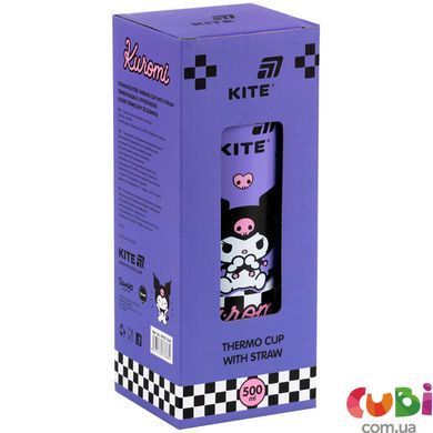 Термочашка з трубочкою Kite Kuromi (HK25-1264), 500мл, Фіолетовий