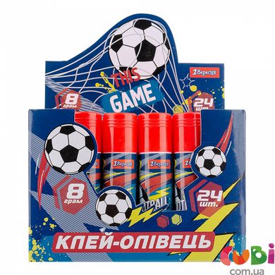 Клей-карандаш 1 Вересня , 8г, PVA "Team football" (320248)