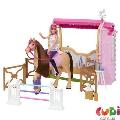 Набор Barbie Великолепный конный клуб для лошадки, HXJ44, комбинированый