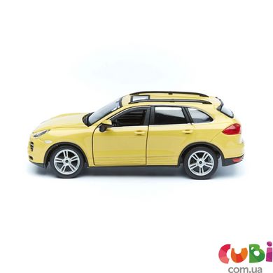 Автомодель - PORSCHE CAYENNE TURBO (ассорти белый, желтый, чёрный 1:24), Белый, желтый