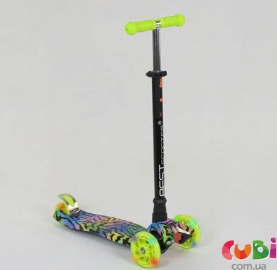 Самокат А 25599 779-1342 MAXI Best Scooter пластмас, 4 колеса PU, СВІТЛО