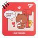Блокнот YES 110х110 мм, 80 арк., подв. cпіраль "Line Friends" Think of Cony (151751)