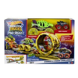 "Набор 'Заряжай и преследуй' Power Smashers Monster Trucks Hot Wheels, HXT05", комбинированый
