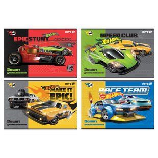 Зошит для малювання Kite Hot Wheels HW25-241, 12 аркушів