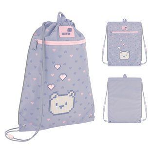 Сумка для взуття Kite 601M Pixel Love (K26-601M-18), сірий