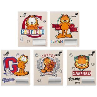 Зошит шкільний Kite Garfield (GF26-236), 18 аркушів, клітинка