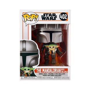 Игровая фигурка FUNKO POP! cерии "Мандалорец" ­ МАНДАЛОРЕЦ, ЛЕТЯЩИЙ С МАЛЫШОМ