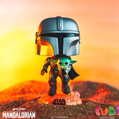 Игровая фигурка FUNKO POP! cерии "Мандалорец" ­ МАНДАЛОРЕЦ, ЛЕТЯЩИЙ С МАЛЫШОМ