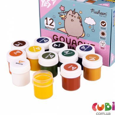 Фарби гуашеві Yes Pusheen 12 кольорів 20 мл (230402)