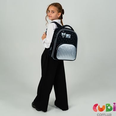Рюкзак Kite Education каркасний 556 Black&Silver (K26-556M-2), Чорний