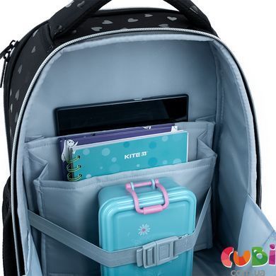 Рюкзак Kite Education каркасний 556 Black&Silver (K26-556M-2), Чорний