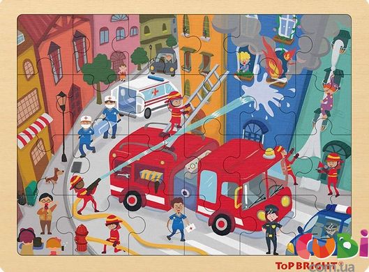 Деревянный пазл Top Bright Пожарная машина (120395)