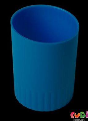 Стакан пластиковый для письменных принадлежностей JOBMAX, синий (BM.6351-02)