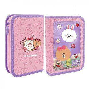 Пенал твердий Yes одинарний з клапаном HP-03 Line Friends Always Together (533731)