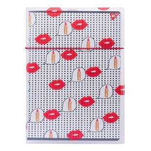 Зошит А4 48 клітинка, в пластиковій папці з малюнком BBF LIPS YES (764435)