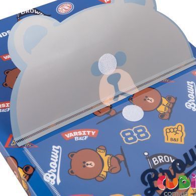 Папка з 20 файлами А4 YES Line Friends. Brown з кишенею