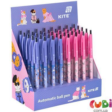 Ручка кулькова автоматична Kite, Kite, Fashion Cat, синя (K25-361-1)