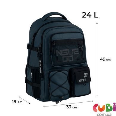 Рюкзак Kite Education teens 1018XL-2 (K26-1018XL-2), Темно-сірий